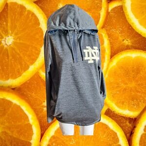 Stadium Athletics Notre Dame Pullover Hoodie Sweatshirt Half Zip‎ Small